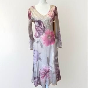 KOMAROV Floral Midi Dress